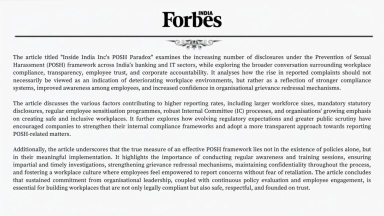 Inside India Inc’s POSH Paradox