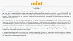 Mint Explainer - How the SAP-Nayara tussle tests India’s strategic autonomy