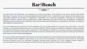 the contractual trap - bar and bench