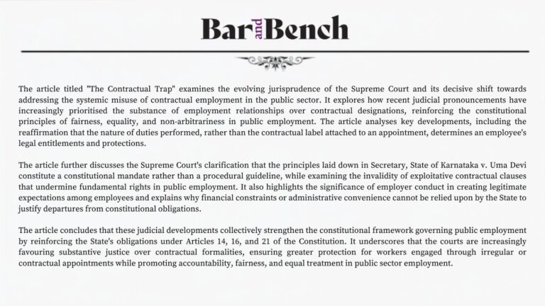 the contractual trap - bar and bench