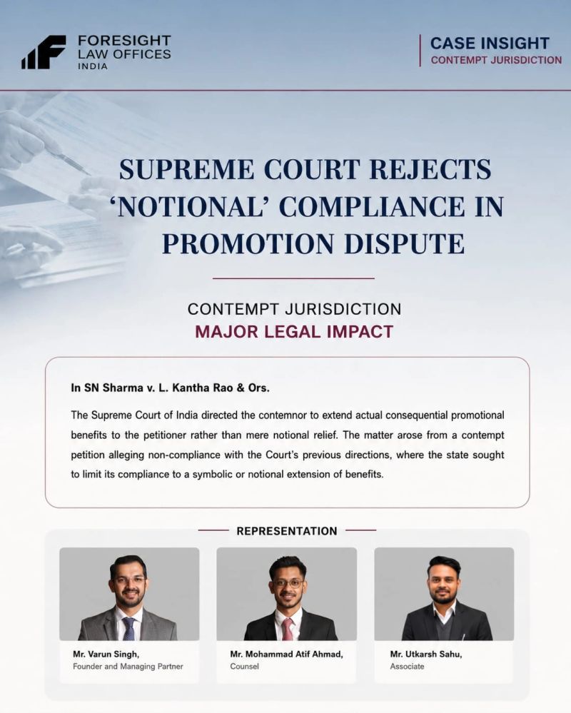Supreme Court Rejects ‘Notional’ Compliance in Promotion Dispute